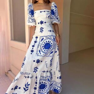 Speed ​​on an ladies elegant printing summer fashion temperament dress women