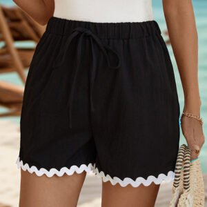 Independent station women's contrasting lace pants summer new an casual loose shorts