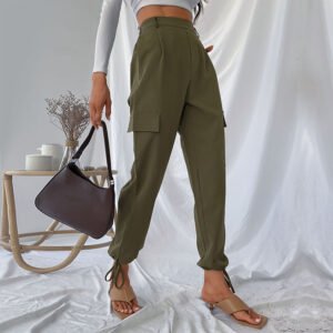 Autumn an Trend Trends Casual Swear Pants Pocket Pocket Broken Foot Pants