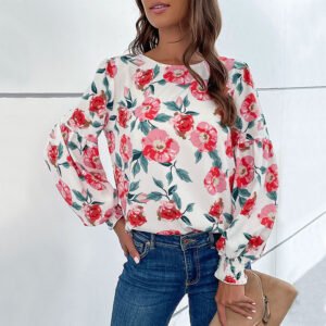 Independent Station an Fashion Women's New Inner Make Long -sleeved Printing Shirt Female Autumn