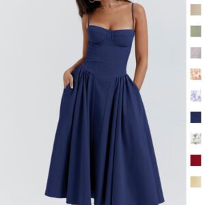 Summer an women's new tube top slimming simple folds sleeveless camisole big dress