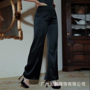 Spring new an women's coloring pants leisure pants side rowing foot split trousers under the foot of the foot