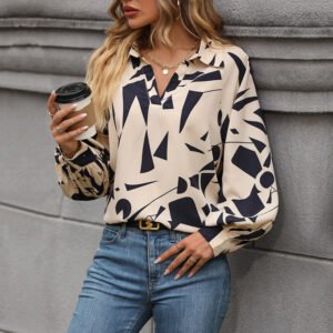 Independence Station Wholesale New an Fashion Women's Long -sleeved Printing Shirt Female Autumn